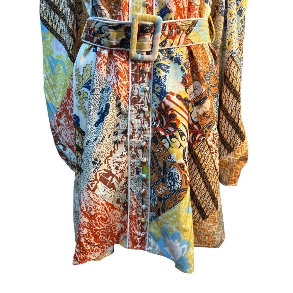 Dalia Macphee Multicolor Patchwork Button Down Sh… - image 2